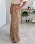 Tensione In - Pantalone cargo paracute camel
