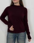 Tensione In - Pull girocollo 100% lana bordeaux