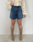 SusyMix - Short in denim con pence