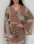 Two way - Maglia etnica con manica campana