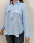 SusyMix - Camicia doppia tasca celeste