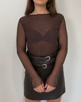 SusyMix - Maglia in tulle moro