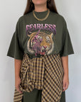 SusyMix - T-shirt over con tigre verde