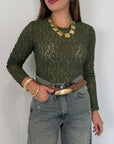Haveone - Body in pizzo verde
