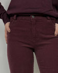 Tensione In - Pantalone in velluto millerighe bordeaux