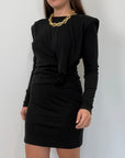 Haveone - Abito con spalline e nodo nero