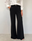 SusyMix - Pantalone fluido flare nero