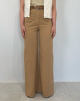 Tensione In - Pantalone a palazzo avana