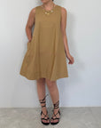 SusyMix - Abito a trapezio con tasche sabbia