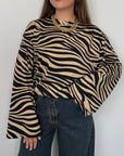 Tensione In - Maglia manica trapezio zebrata