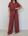 Haveone - Pantalone millerighe viola