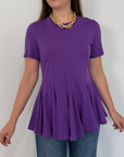 Tensione In - T-shirt godet viola