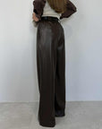 Tensione In - Pantalone iconico similpelle moro