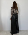 SusyMix - Pantalone palazzo similpelle nero