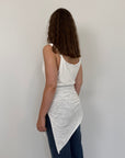 Haveone - Top asimmetrico impero bianco
