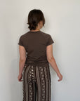 Haveone - T-shirt con lacci moro