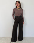 SusyMix - Pantalone flare moro