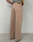 Haveone - Pantalone in cotone taglio vivo rosa