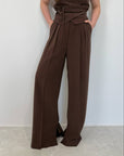 Two way - Pantalone palazzo con pence