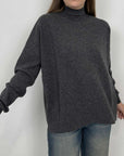 Tensione In - Pull mezzo collo 100% lana antracite