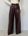 Tensione In - Pantalone Giusi similpelle bordeaux