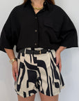 Haveone - Short etnico nero
