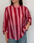 Haveone - Camicia righe larghe fuxia