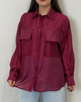 Dixie - Camicia fluida magenta