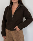 Haveone - Cardigan con zip moro