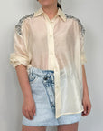 Tensione In - Camicia effetto seta con paillettes