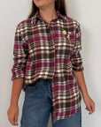 PRE-ORDINE 31/08: Civico23 - Camicia in flanella con spille vino
