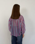 SusyMix - Camicia riga celeste e fuxia