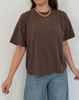 SusyMix - T-shirt basic a scatola moro