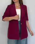 SusyMix - Giacca mezza manica magenta