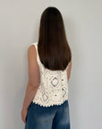 Civico23 - Gilet in crochet con fiocco