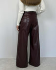 Tensione In - Pantalone Giusi similpelle bordeaux