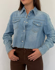 Haveone - Camicia in denim crop