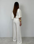 Tensione In - Pantalone in tencel bianco