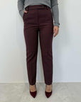 Tensione In - Pantalone sigaretta bordeaux