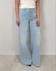 Please - Jeans palazzo con strappi