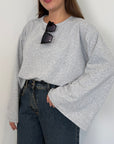 Haveone - Maglia manica trapezio grigia