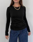 SusyMix - Maglia slim manica lunga nero