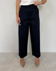Tensione In - Pantalone in cotone con pence blu