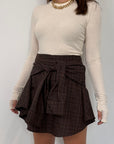 Haveone - Gonna con maniche camicia moro