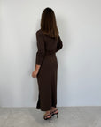 Haveone - Abito in cotone con fiocco moro