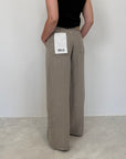 Haveone - Pantalone bella in lino grigio