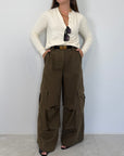 Haveone - Pantalone cargo verde