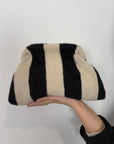 Civico23 - Borsa pouf pois nera/beige