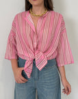 Tensione - Camicia millerighe rosa