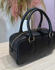 CIvico23 - Borsa baguette vera pelle nero
